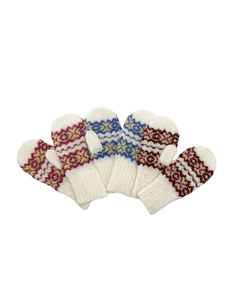 Fair Isle Baby Mitts 12+ - Shetland Knitwear